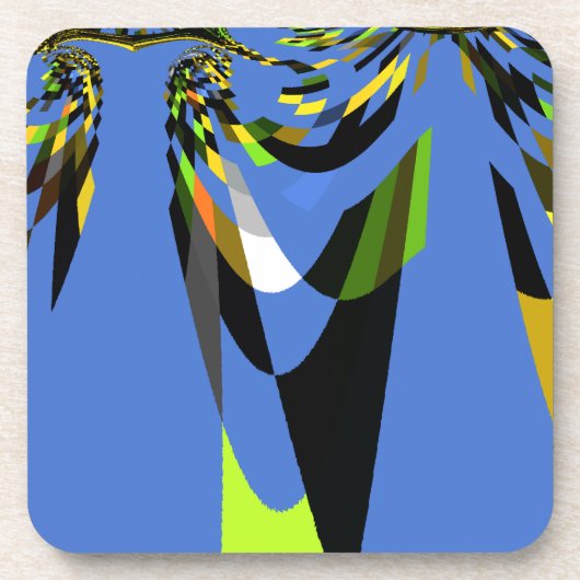 Dessous-de-verre Bleu Africain Tribal Motif Motif Art Imprimer (Devant)