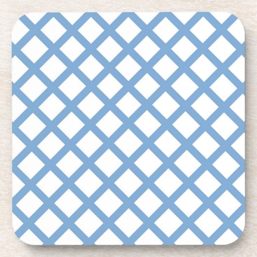 Dessous-de-verre Bleu Blanc Arlequin Diamond Motif (Devant)