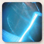 Dessous-de-verre Bleu blanc lumière froide sur verre (Devant)