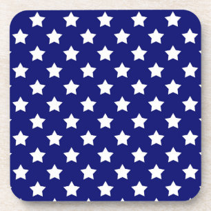 Dessous-de-verre Bleu Blancs Etoiles Motif