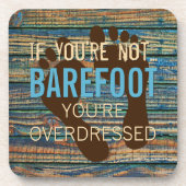 Dessous-de-verre Bleu Brown Faux Patiné Motif en bois (Devant)