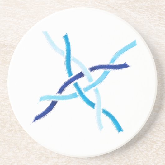 Dessous de verre bleu Celtic Knot (Devant)