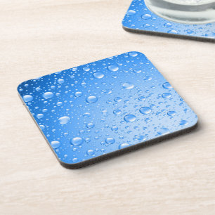 Dessous-de-verre Bleu clair gouttes de pluie