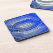 Dessous-de-verre Bleu clair Poli Agit Slice 2 (Côté gauche)