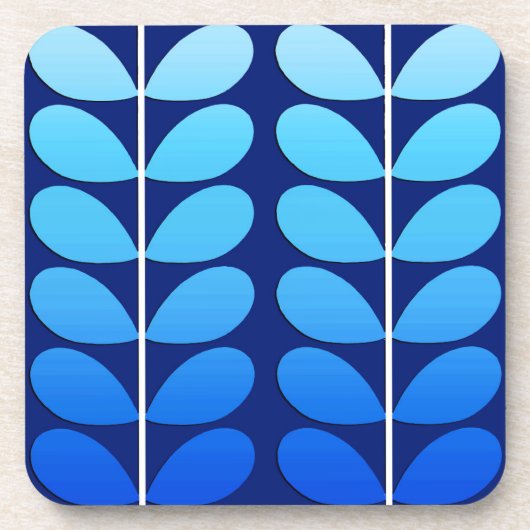 Dessous-de-verre Bleu danois de feuille, de marine et de cobalt de (Devant)