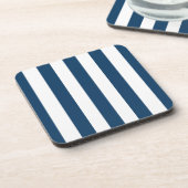 Dessous-de-verre Bleu de marine, Blancs, Motif rayé (Côté gauche)