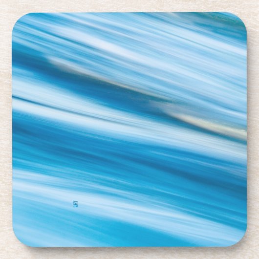 Dessous-de-verre Bleu de mer Abstrait (Devant)