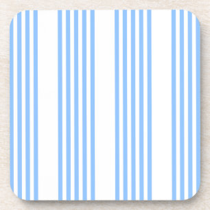 Dessous-de-verre Bleu et blanc cinq bandes motif