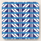 Dessous-de-verre Bleu et blanc letton Letton Ethnic Folk art (Devant)