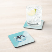 Dessous-de-verre Bleu et blanc Ocra Ocean Beach Nautique (Côté Droit)