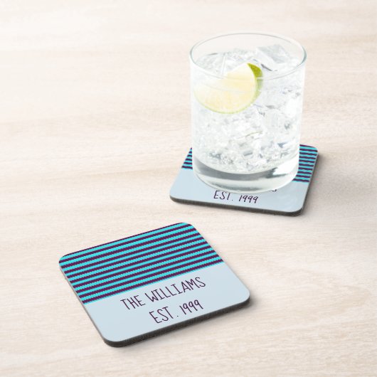 Dessous-de-verre Bleu et pourpre (Côté Droit)