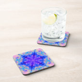 Dessous-de-verre Bleu et rose Gradient Pastel Bubble Art (Côté Droit)