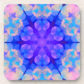 Dessous-de-verre Bleu et rose Gradient Pastel Bubble Art (Devant)