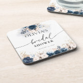 Dessous-de-verre Bleu marine et Dusty Fête des mariées (Côté gauche)