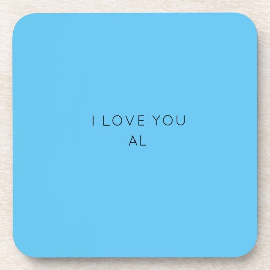 Dessous-de-verre bleu minimal moderne simple cadeau (Devant)