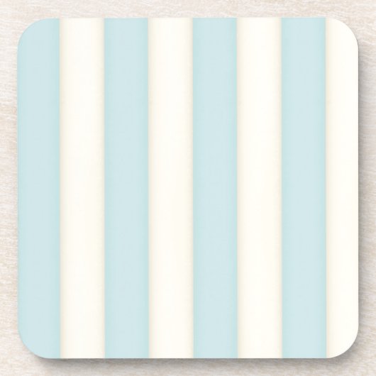 Dessous-de-verre Bleu pâle et rayures d'ivoire (Devant)