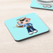 Dessous de verre bleu petit marin (Côté gauche)