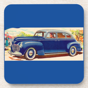 Dessous-de-verre bleu Plymouth 1941