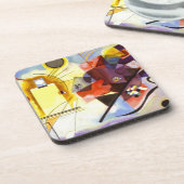 Dessous-de-verre Bleu rouge jaune Kandinsky peinture Abstraite (Côté gauche)