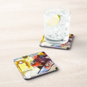 Dessous-de-verre Bleu rouge jaune Kandinsky peinture Abstraite (Côté Droit)