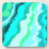 Dessous-de-verre Bleu Vert Aqua Style Painterly Scumbled (Devant)