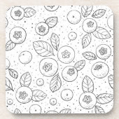 Dessous-de-verre Bleuets en noir et blanc (Devant)