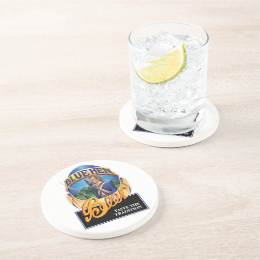 Dessous de verre bleus de boissons de grès de (Côté)