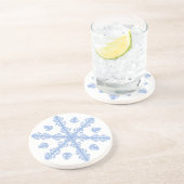 Dessous de verre bleus de flocon de neige (Côté)