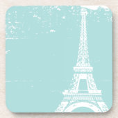 Dessous de verre bleus de liège de Tour Eiffel (Devant)