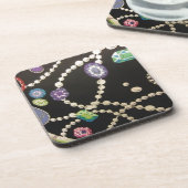 Dessous-de-verre Bling et perles (Côté gauche)