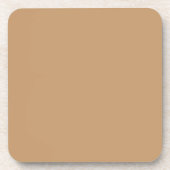 Dessous-de-verre Bloc de couleur pêche et bronzée | Conception de m (Devant)