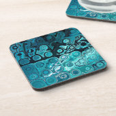 Dessous-de-verre Blocs de verre turquoise (Côté gauche)