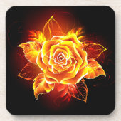 Dessous-de-verre Blooming Fire Rose (Devant)