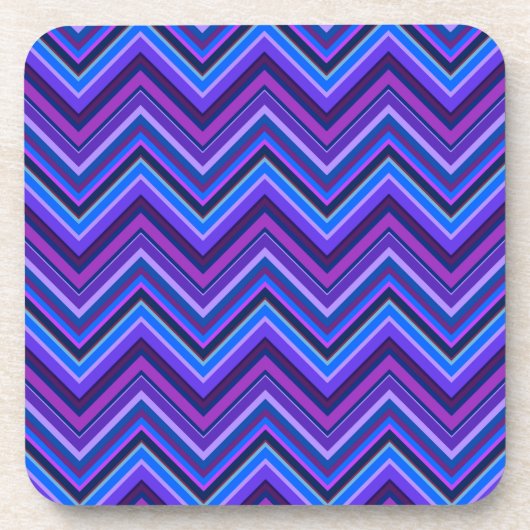 Dessous-de-verre Blue and purple zigzag (Devant)