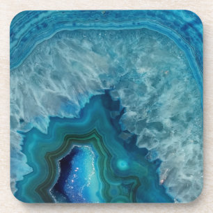 Dessous-de-verre Blue Geode Rock Mineral Agate Crystal Image