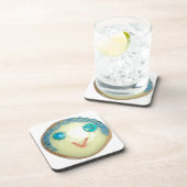 Dessous-de-verre Blue Hair Emoji Art Imprimer/Graphique (Côté Droit)