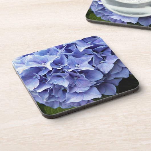 Dessous-de-verre Blue Mophead Hydrangea Floral (Côté gauche)