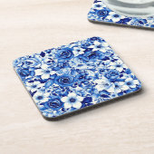 dessous de verre blue rose symphony (Côté gauche)