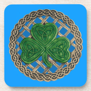 Dessous-de-verre Blue Shamrock And Celtic Knots Coasters
