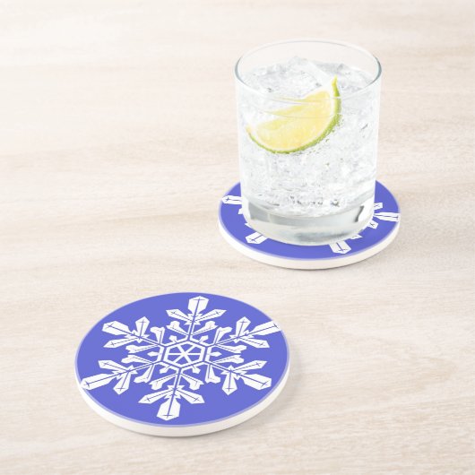 Dessous de verre Blue Snow Flake (Côté)