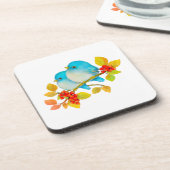 Dessous-de-verre Bluebirds Bird Art Beverage Coaster (Côté gauche)