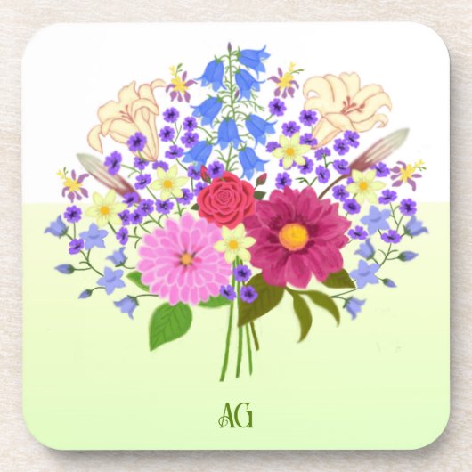 Dessous-de-verre Blumenstrauss Hard Plastic Coasters (Devant)