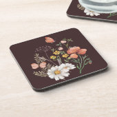 Dessous-de-verre Boho Fleur sauvage botanique (Côté gauche)