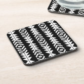 Dessous-de-verre Boho géométrique noir et blanc (Côté gauche)