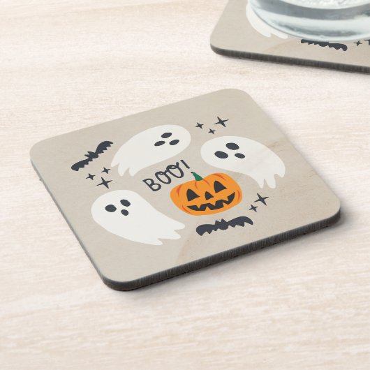 Dessous-de-verre Boho Halloween mignon fantôme (Côté gauche)