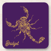 Dessous-de-verre Boho Scorpio décoratif personnalisé (Devant)