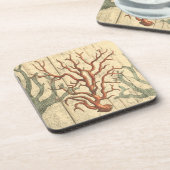 Dessous-de-verre Bois et petit corail (Côté gauche)