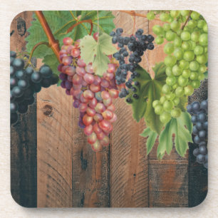Dessous-de-verre Bois et raisins rustiques
