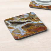 Dessous-de-verre Bois pétrifié aux cristaux (Côté gauche)