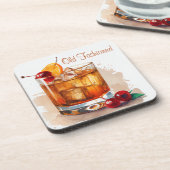 Dessous-de-verre Boisson à l'ancienne avec cerises et orange (Côté gauche)